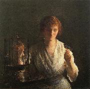 Joseph Decamp Blue Bird china oil painting reproduction